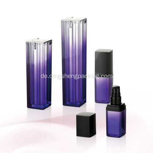 Großhandel quadratische Acrylflasche, quadratische Acrylflasche für Kosmetika, Acrylcreme Glas und Lotion Flasche Kosmetik